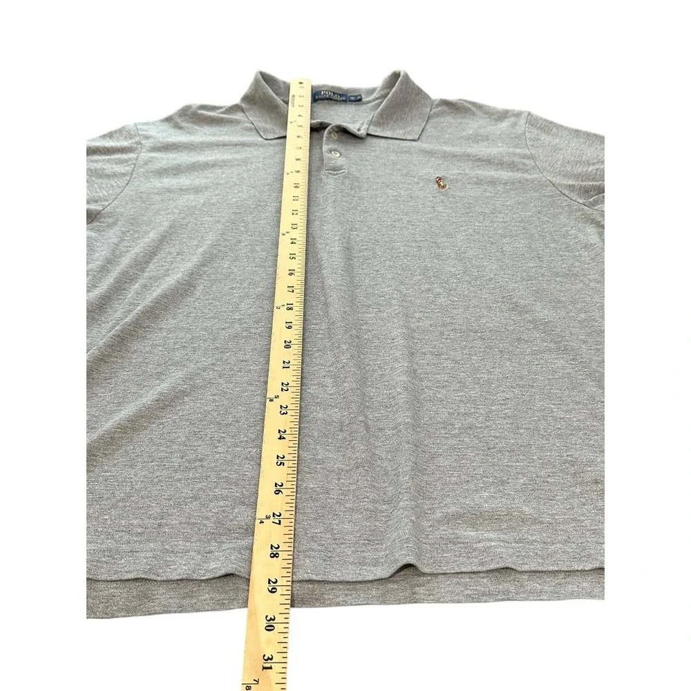 Polo Ralph Lauren Grey‎ Pima Soft Touch Polo Men's Size 2XB 100% Cotton #G10-5